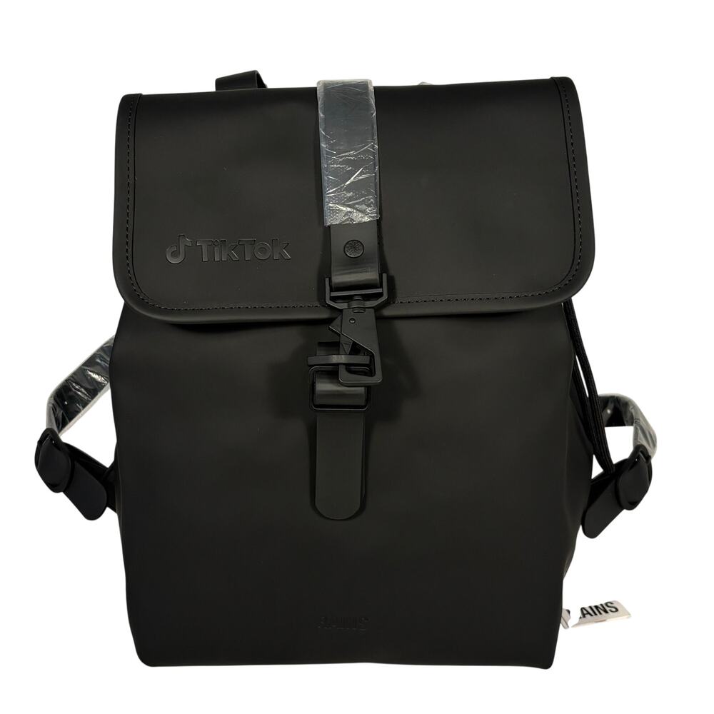 RAINS x Tik Tok Bucket Backpack W3 Fold Top Waterproof Rucksack Bag NEW